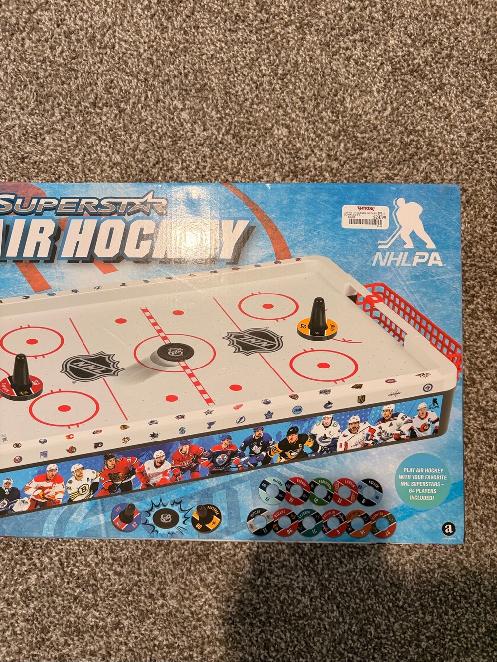 NHL Branded Air Hockey Table Game - White, Red, Blue, Black